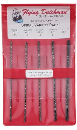 Flying Dutchman Spiral Five Dozen Pinless Scroll Saw Blade Variety Pack
