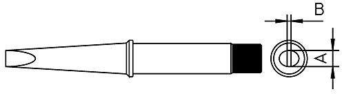 Weller T0054240799N CT2 E7 Lötspitze Meißelform 370°C, Breite 7mm