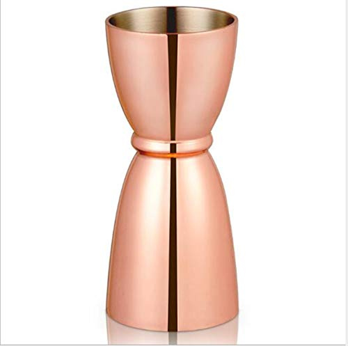 Cloche à double mesure en acier inoxydable pour cocktail 20 ml/40 ml (or rose)