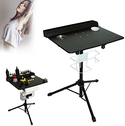 Tattoo Workstation, tragbare abnehmbare Tattoo-Studio-Ausrüstung Einstellbare Schreibtisch Tabelle Große mobile Work Station für Tattoo Beauty Massage Pediküre Maniküre Salon Instrument