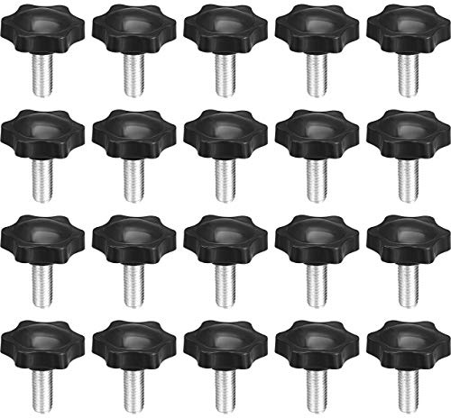 NACX Lot de 20 vis de serrage M8 x 16 mm, vis moletées et bouton étoile