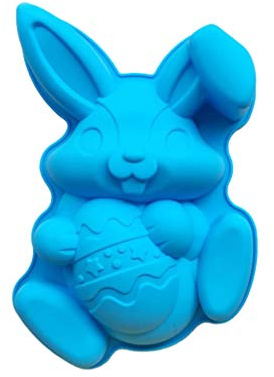 PRETYZOOM Molde De Conejo Sosteniendo Huevo De Pascua Molde De Silicona Ideal Para Repostería