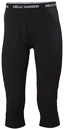 Helly Hansen Hombres Cono 3/4 de peso mediano Lifa Merino, Negro, L