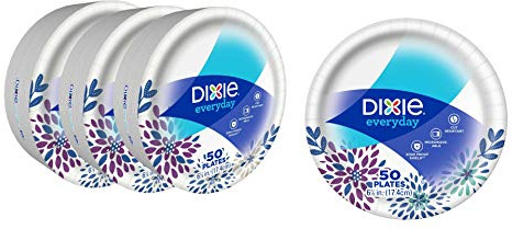 Dixie Paper Dessert Plates, 6 7/8 Inch, 50 Ct (3)