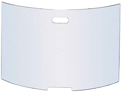 MS Beschläge - Griglia parascintille in vetro temperato di sicurezza trasparente, protezione per camino, design elegante, 76 x 50 cm