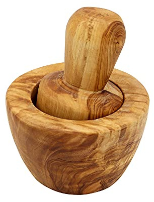 T&g Woodware - Mortero de especias (10 cm), color olivo