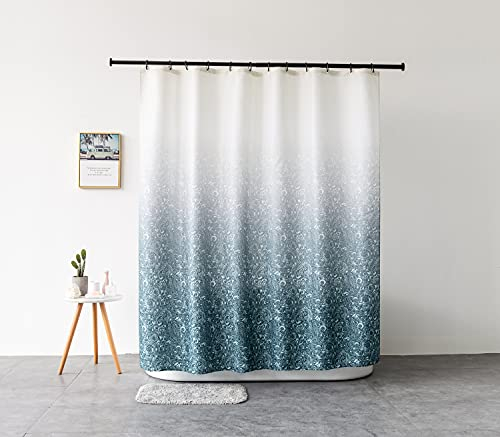 M&W DAS DESIGN Duschvorhang Shower Curtain Badewannenvorhang Badevorhang Anti Schimmel Waschbar Faltbar Schwer duschvorhang 180x200 inkl. 12 C-Ringe