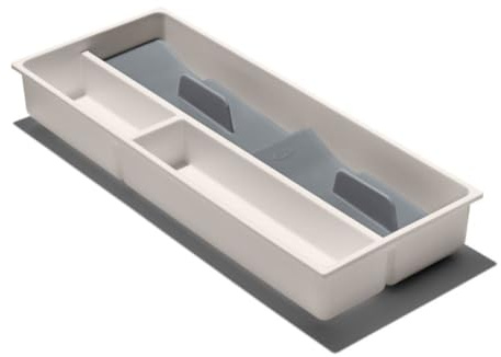OXO Good Grips Kitchen Drawer, Compact Utensil Organizer, 6.75 D x 16.35 W x 2.36 H, White