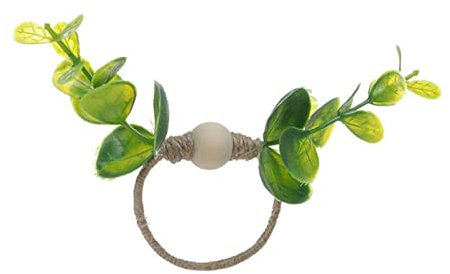 Anelli portatovaglioli Portabicchieri del tovagliolo del tovagliolo del tovagliolo del tovagliolo for la decorazione del tavolo Colorfast ornamentale Pretty Faux Plants Portabullino for il ristorante