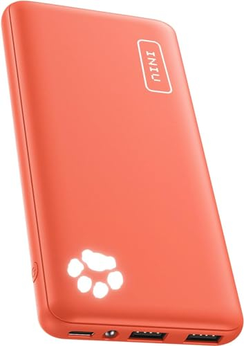 INIU Power Bank, Slimmest & Lightest 10000mAh Portable Charger 15W High-Speed (USB C In & Output), PowerBank Triple 3A Phone Battery Pack for iPhone 15 14 13 12 11 X Pro Max Samsung Xiaomi iPad