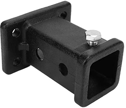 Plplaaoo Trailer Hitch Receiver Adapter, 2 inch Bolt On Receiver Tube (2.05x2.05 ID), Universal Moulded Steel Hitch Receiver for Pickup Trucks Towing Racks & Off-Road (3.35x1.77 Mount)