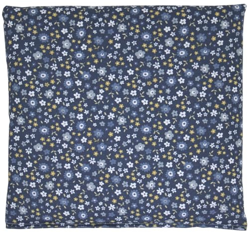 Kirschkernkissen 24x24cm, Bio Stoff Blümchen-blau. Wärmekissen. Körnerkissen