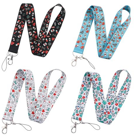 4 Piezas Cordones Para Teléfonos Móviles, Accesorios Para Enfermeras, Llaveros y Colgantes Para Enfermera