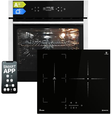 Autarkes Herdset | 60cm Einbaubackofen EB8313HC | 59cm Induktionskochfeld IND5903SP | Pizzafunktion | Grill | Umluft | Heißluft | Automatik-Timer | 2-fach Wärmeschutzverglasung | SET8313HCIND593SP