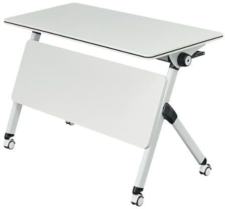 Faltbarer modularer Konferenztisch für Büro, Trainingsraum, freie Kombination, mobiler Büro-Tisch, Besprechungstisch, Arbeiten, Esszimmer, Weiß (1200 x 550 x 750 cm)