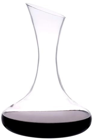 Katie Jayne 1.5L Mouth-Blown Glass Wine Decanter/Aerator | 21cm Carafe for Port with Wide Base | Wine Pourer with Flared Neck for Enhanced Flavour | Gift-Boxed Glassware Wine Accessory