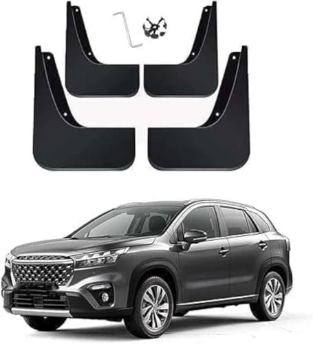 Rdgnls Paraspruzzi per Suzuki S-Cross III 2022, Paraspruzzi per Auto Parafango Guardia Ruota Anteriore Posteriore Splash Accessori Auto Auto parafanghi