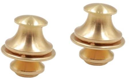 SHINEOFI 2St Reißverschluss mit Federverschluss Stifte Plakatetiketten Gürtel sperren Griff Pin-Etikett buttons druckknöpfe Taschenzubehör Knopf für Ledertasche DIY liefert Kupfer Golden