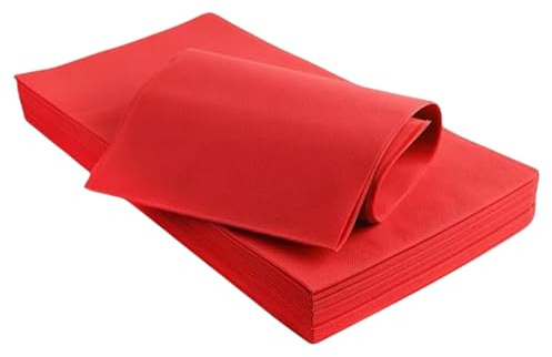 5 Tischdecken TNT Vlies 100 x 100 cm für Bars Restaurants, 5er Pack (5, Rot)