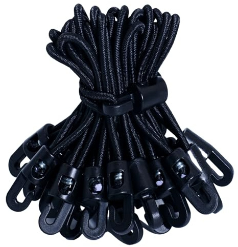 YUNSHANGHE 50 Stück Spanngummi mit Haken, 15cm Expander mit Haken, Gummispanner mit Haken, Multifunktional Planenspanner für Planen Plakate Zelt Banner Pavillions, Schwarz