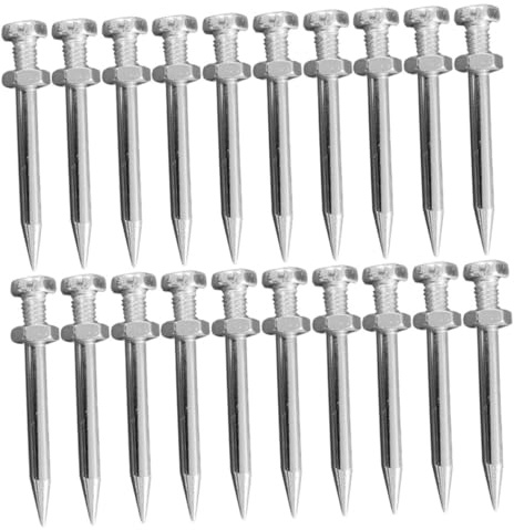 Milisten 40pièces Aerateurs Pelouse Pointes Metalliques Robustes Piquets pour Chaussures Aeration Jardin Accessoires Sols Compacts Ameliorer Circulation Air