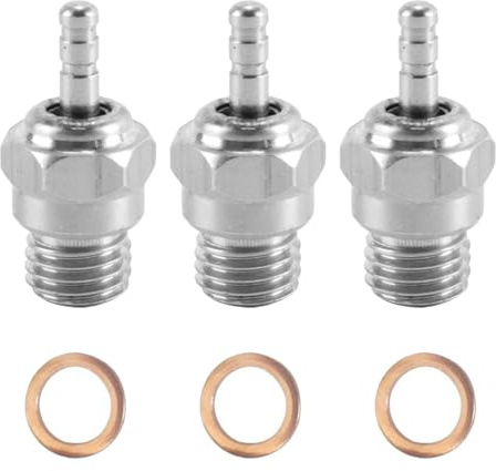 Durlo Bujías incandescentes RC 70117, repuesto de motor nitro de chispa media N3 para coche, camión y buggy RC 1/8 1/10.