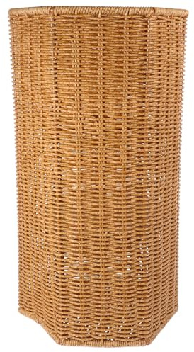 TEHAUX Multifunktionaler Schirmständer Aus Kunststoffrattan Mit Sechseckigem Design Für Eingangsbereich Und Hotel Lounges Zur Aufbewahrung Von Regenschirmen Und Yogamatten