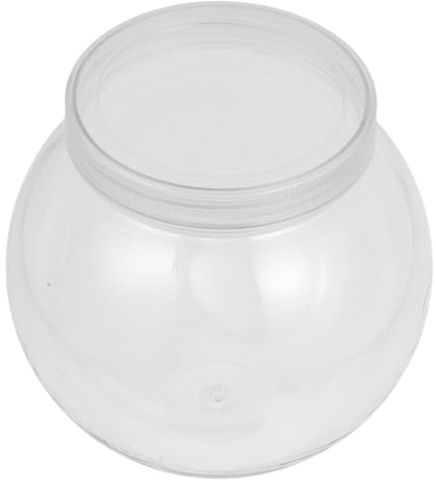 GALPADA Kleines Aquarium aus Bruchsicherem Pet Kunststoff Transparentes Fischglas mit 2200ml Volumen Eleganter Kugelform für Schreibtisch oder Bücherregal Dekoration