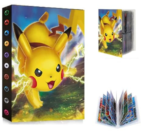 Album per Carte Pokemon, Raccoglitore Carte, Libro Porta Carte, Album di Carte Collezionabili, 30 Pagine, Capacità 240 Cartes