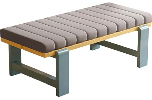 VEAI Cojín para Banco Interior/Exterior con Cremallera - 120/180/100/75/150 cm x 35/40 cm - Antideslizante para Ventanas de Zapatero, Bahía, Jardín, Sillas Largas, Columpios(Gris Oscuro,90x35x5cm)