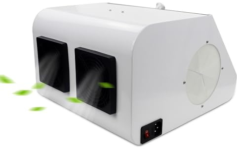 Blast Cabinet Dust Collector for Dental Lab - Air Extraction Filter Device for Sandblasting, Grinding, and Engraving Operations