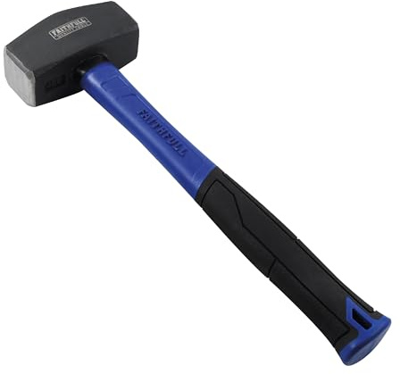 Faithfull Fibreglass Shaft Long Handle Club Hammer 1.8kg (4lb) – High-Strength Fibreglass Handle with Powder-Coated Steel Head & Ergonomic Non-Slip Grip for Masonry, Light Demolition & Site Work