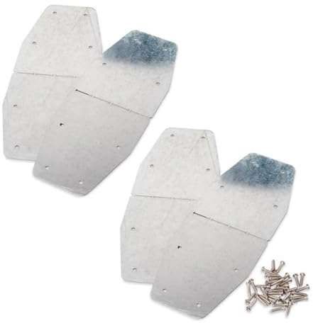Lagomloot Soportes de esquina elevados para cama de jardín, acero de aleación en forma de L de 30.5 x 12.7 cm con tornillos para muebles, caja de flores, paquete de 4, color plateado