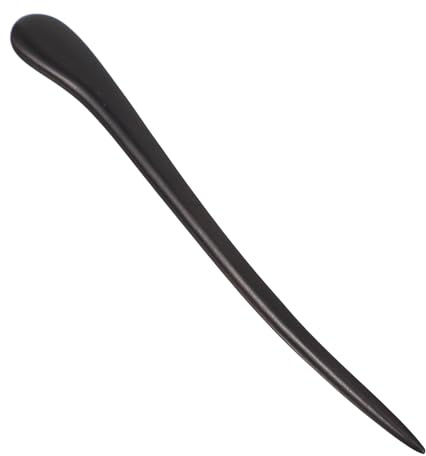 ASAKKURA Bastoncino per Chioma in Legno di Sandalo Nero, Forcina Donna Stile Cinese Vintage, Accessorio per Chignon Sicuro e Decorativo per Feste e Uso Quotidiano