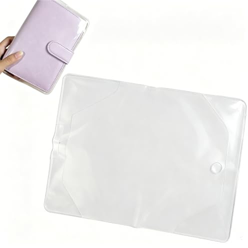 A5 Buchhülle Transparent PVC, Klarsichthüllen A5 Wasserdicht, Wiederverwendbarer Buchschutz für Notizbücher Dokumente, Passend für 148x210mm Tagebuch