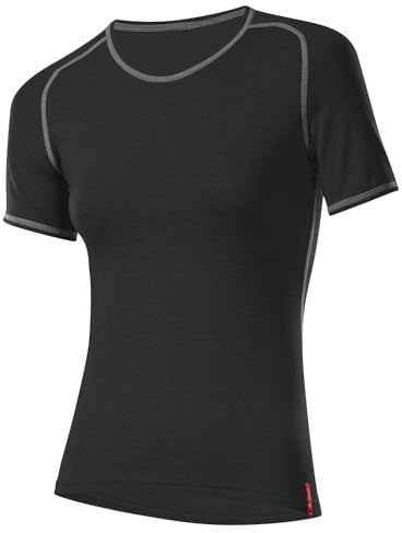 Löffler Damen Unterhemd Shirt Transtex Warm Ka, schwarz, 38