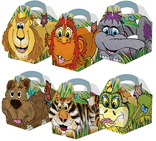 24 x Childrens Cardboard Lunch/Party Boxes Jungle Design