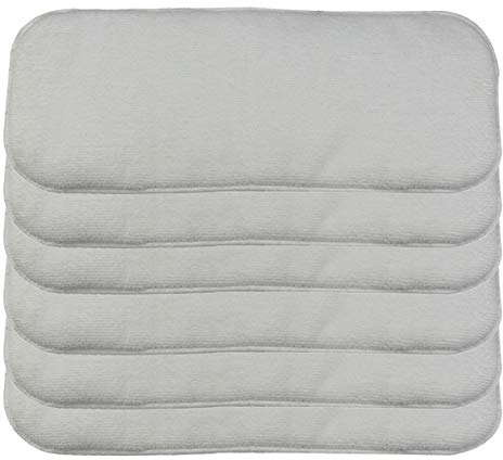 Happy Cherry Babywindeln Waschbare Wiederverwendbare Baby Windel Microfaser Stoffwindel Einlagen Set von 6 Baby-Tuch Weicher Stoff 3 Schickten - Weiß