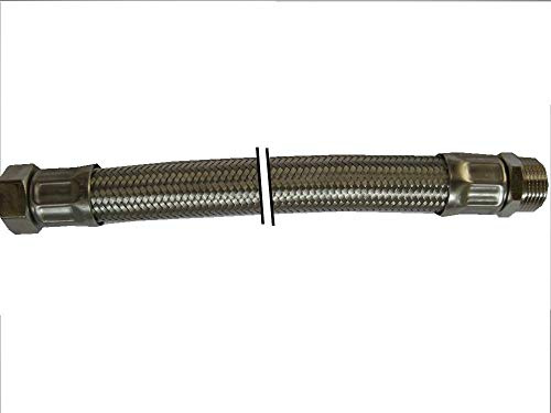 Panzerschlauch, SAUGSCHLAUCH/DRUCKSCHLAUCH, DN25, 1'ÜM x 1'AG, als Saugschlauch für Pumpenanwendungen | Industriequalität aus deutscher Produktion, Schlauchlänge:100cm