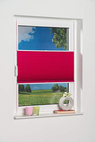 K-home Klemmfix-Plissee Palma Fuchsia 40 x 130 cm +++Verdunklung+++