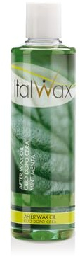 Italwax Lotion après épilation - 250ml - Huile végétale naturelle - Arôme Menthe - Hydratante et éliminant les résidus d'épilation à la cire