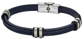 LOTUS STYLE Pulsera Hombre Acero Inoxidable 316L Brazalete de Diseño Sofisticado, Confortable y Resistente al Agua - Pulseras Hombre - Azul 230.00 mm LS1829-2/5 - Regalo de Cumpleaños, Día del Padre