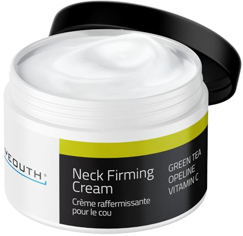 YEOUTH Straffende Halscreme mit Vitamin C, Halscreme für Dekolleté und Doppelkinn, Feuchtigkeitsspendende Hals und Bruststraffungscreme 60ml