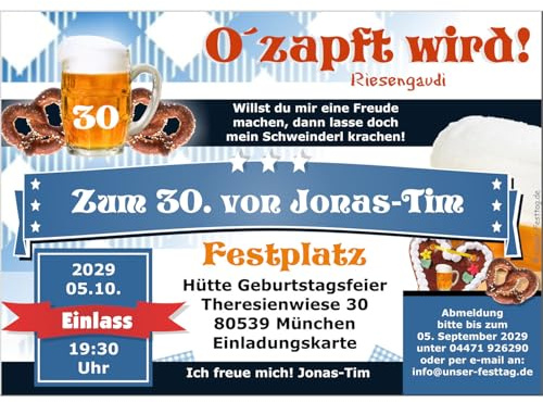Moderne Einladungen zum Geburtstag mit Spruch - coole, lustige und witzige