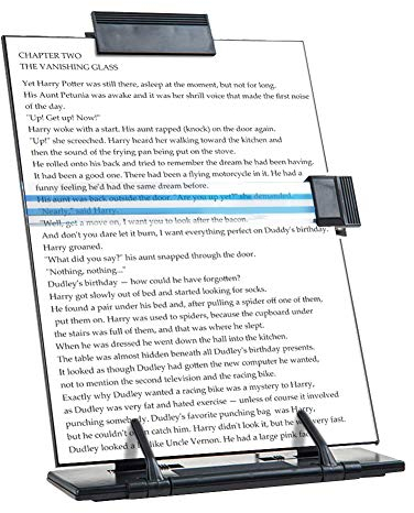 powerking Papierständer-Dokumentenhalter mit 7 einstellbaren Positionen, Papierhalter-Ständer für Schreibtisch beim Tippen zum Lesen von A4-Brief, Bücher, Quittungen, Noten, Lehrbücher