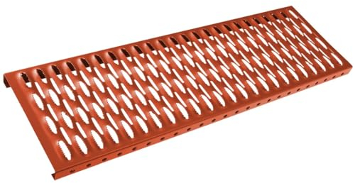 Laufrost 0,6-1,5 Meter Dachtritt Steigtritt Kaminpodest Laufrost verschiedene Groesse verfügbar Ziegelrot (0,8M)