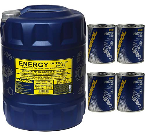 20 L MANNOL motorolja Energy Ultra JP 5W-20 API SN motorspolning motor spolning