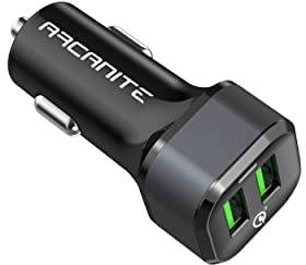 ARCANITE Premium USB Car Charger, Dual Port Quick Charge 3.0, 36W, 6A