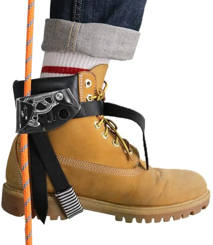 NewDoar Pied Ascender Riser Escalade Arbre Arboriste Alpinisme Rappel Équipement de Marche Rapide Dispositif d'escalade pour Corde de 8~13mm-Noir Gauche