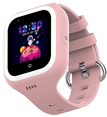 SaveFamily Iconic Plus 4G. Reloj Inteligente niño. Videollamada, Vídeo, Identifica Llamadas, Música, Bluetooth, App Store, Whatsapp. Reloj GPS niños, Cámara, SOS, Waterproof. Smartwatch niños Rosa.